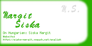 margit siska business card